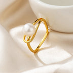Bague fil de perles d'eau douce RN1014