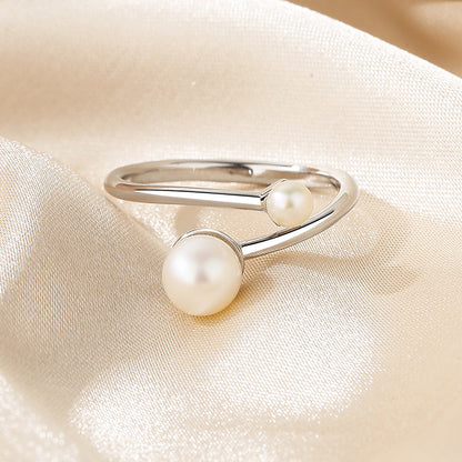 Bague brindille de perles d'eau douce RN1002