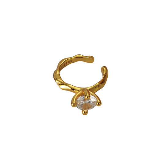 Boucles d'oreilles irrégulières Solitaire CZ E1011 1 pièce
