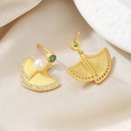 Boucles d'oreilles en perles d'eau douce florales Ginkgo PE1003