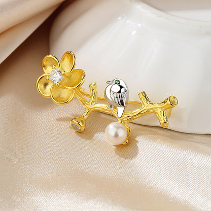Pendentif floral de brindille de perle d’eau douce seulement PN1028