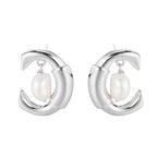 Clous d'oreilles irréguliers en perles C E1209