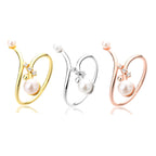 Bague florale en perles d'eau douce RN1022