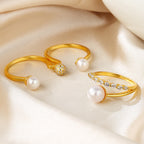 Bague 3 Boules Perle d'Eau Douce RN1009