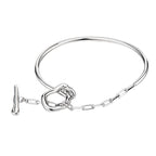 Bracelet barre en T en fil épais B1037