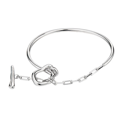 Bracelet barre en T en fil épais B1037