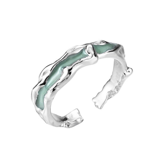 Bague irrégulière en émail R1227