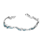 Bracelet froissé en émail bleu Alien B1011