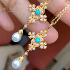 Pendentif Floral Perles d'Eau Douce 5701