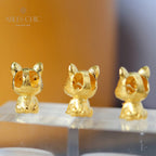 Pendentif chiot 3D CZ vert 5709