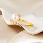 Bague solitaire perle d'eau douce RN1023