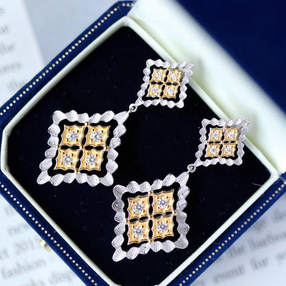 Boucles d'oreilles pendantes ajourées 5856