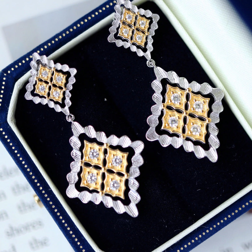 Boucles d'oreilles pendantes ajourées 5856