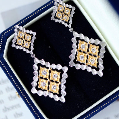 Boucles d'oreilles pendantes ajourées 5856