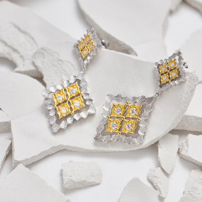 Boucles d'oreilles pendantes ajourées 5856