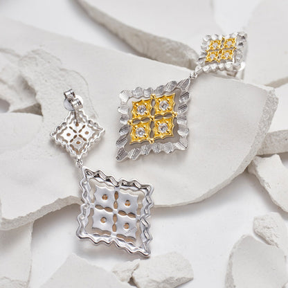 Boucles d'oreilles pendantes ajourées 5856