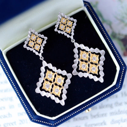Boucles d'oreilles pendantes ajourées 5856