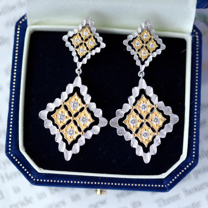 Boucles d'oreilles pendantes ajourées 5856