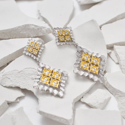 Boucles d'oreilles pendantes ajourées 5856