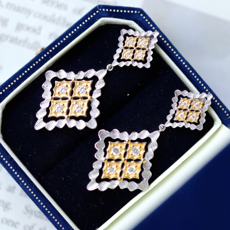 Boucles d'oreilles pendantes ajourées 5856