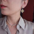 Boucles d'oreilles pendantes ajourées 5856