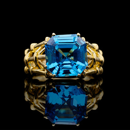 Bague topaze taille Asscher 5910