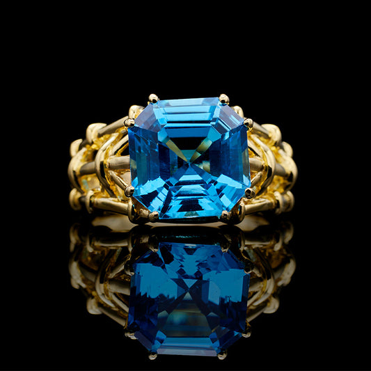 Bague topaze taille Asscher 5910