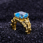 Bague topaze taille Asscher 5910