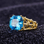Bague topaze taille Asscher 5910