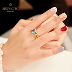 Bague topaze taille Asscher 5910