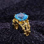 Bague topaze taille Asscher 5910