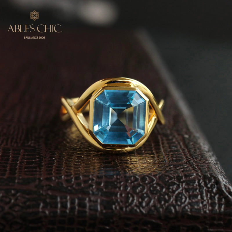 Bague Infini Topaze Bleue 5911