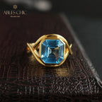 Bague Infini Topaze Bleue 5911