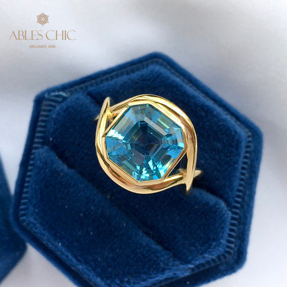 Bague Infini Topaze Bleue 5911