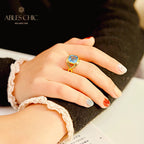 Bague Infini Topaze Bleue 5911