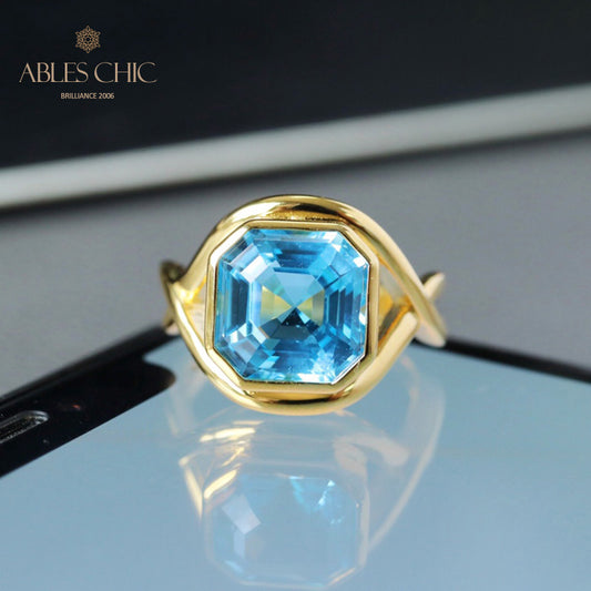 Bague Infini Topaze Bleue 5911