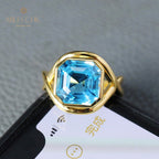 Bague Infini Topaze Bleue 5911
