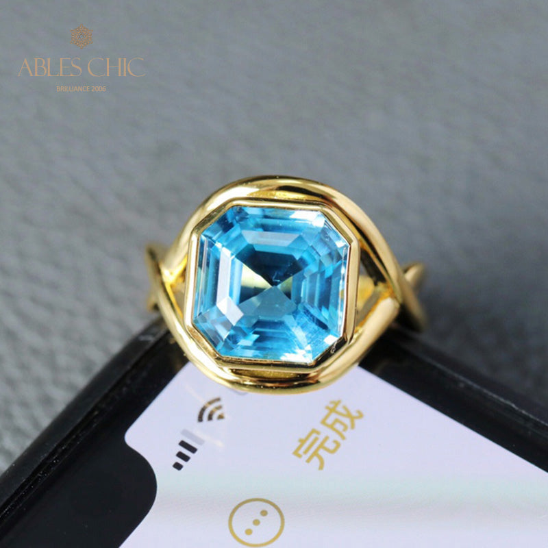 Bague Infini Topaze Bleue 5911