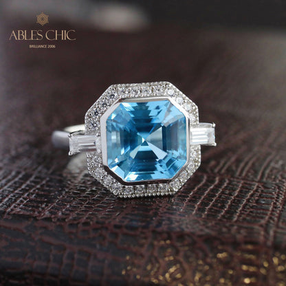 Bague pavée de topazes Asscher 5912