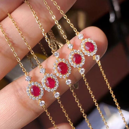 Bracelet chaîne à pierres précieuses Halo 5923