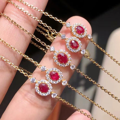 Bracelet chaîne à pierres précieuses Halo 5923