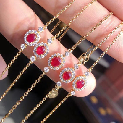 Bracelet chaîne à pierres précieuses Halo 5923