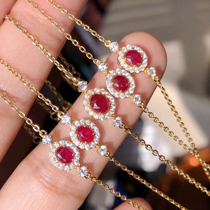 Bracelet chaîne à pierres précieuses Halo 5923