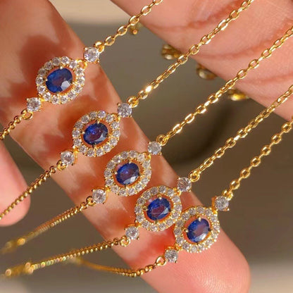 Bracelet chaîne à pierres précieuses Halo 5923