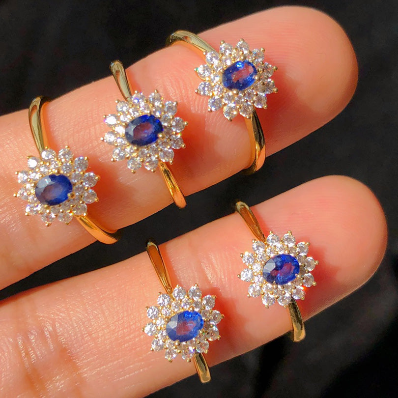 Bague Saphir Floral 5930