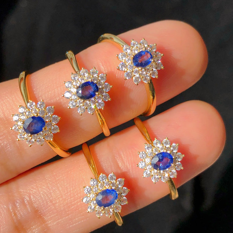 Bague Saphir Floral 5930