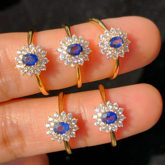 Bague Saphir Floral 5930