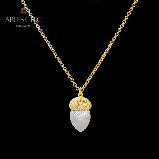Collier bicolore pomme de pin mat 5962