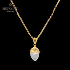 Collier bicolore pomme de pin mat 5962