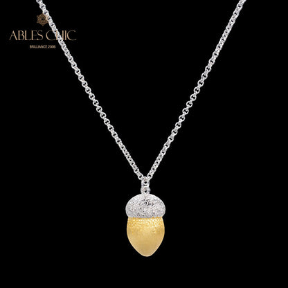 Collier bicolore pomme de pin mat 5962